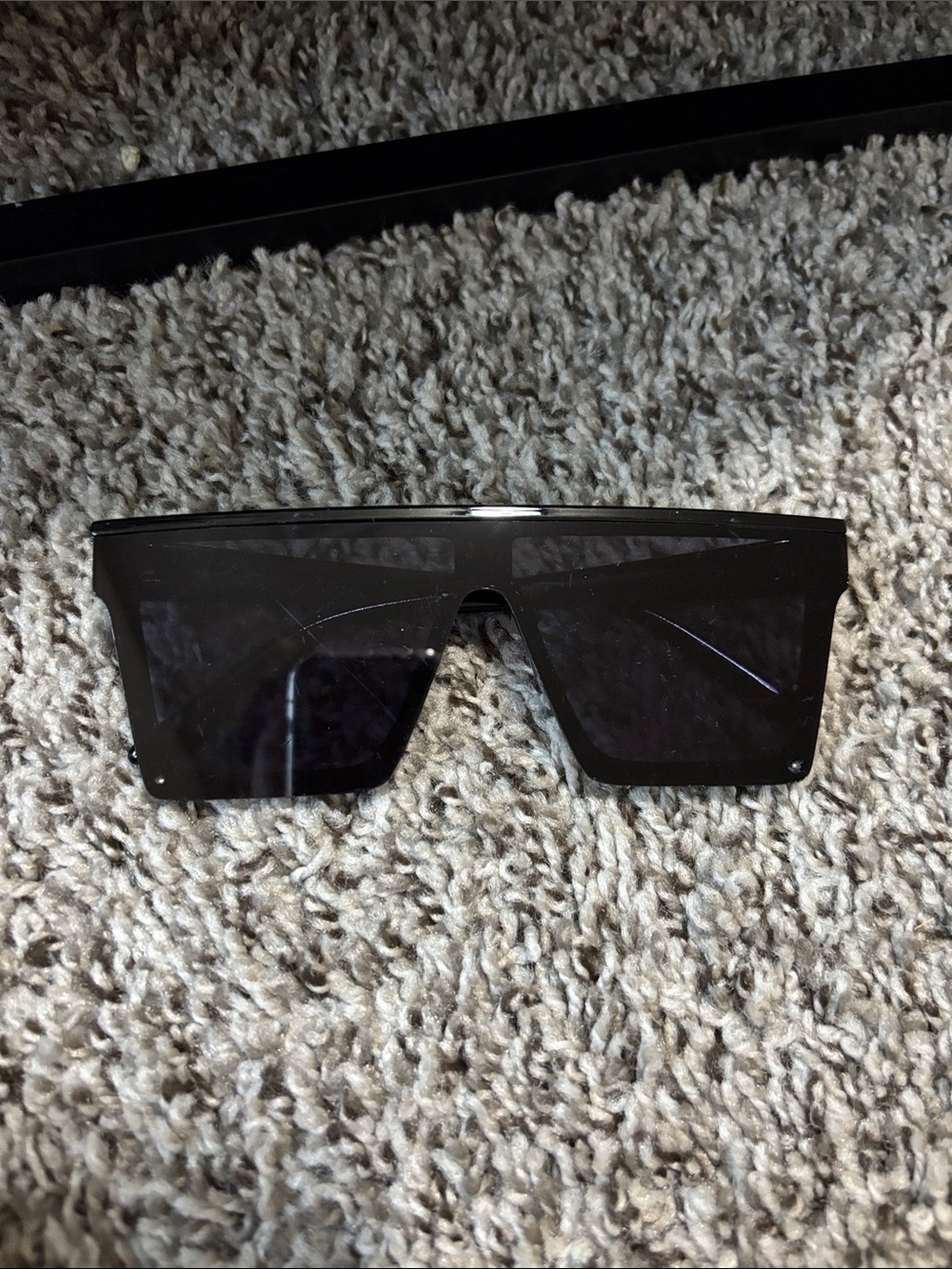 Tilly's Oversized Black Shield Sunglasses